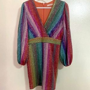 Eva Mendes party/cocktail dress. Multi colored. Petite Small. Never worn